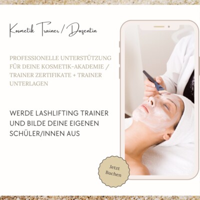  Lashlifting Trainer   Trainer Unterlagen / Zertifikat | Trainerschein MRR