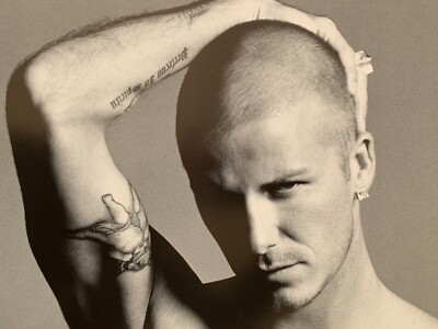 DAVID BECKHAM MODELING PHOTO BY SEAN GLEASON RARE AUTHENTIC 2004
