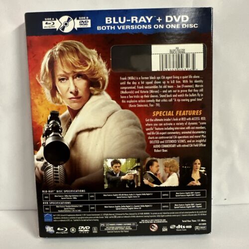 RED (Blu-rayDVD, 2010) Blue Ray/ DVD combo - Picture 2 of 2