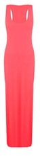 Womens Racer Maxi Dress Jersey Long Summer Muscle Vest Maxi Back Size 8-26