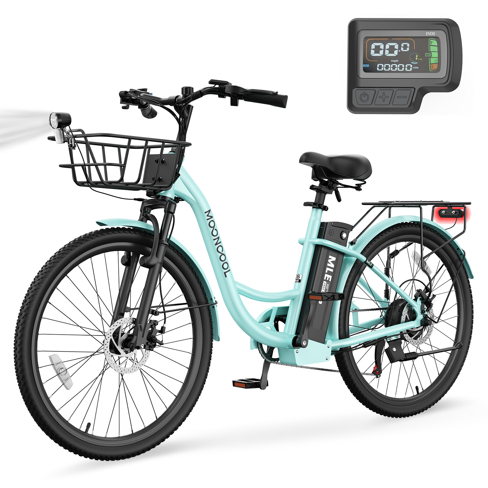 NAIZEA 24" 26" Electric Bicycle 7 Speed Rear Motor Peak 700W With 36V Battery