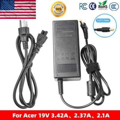 AC Adapter Charger Power Supply Cord For Acer Nitro 5 AN515-31 Laptop 65W(max)