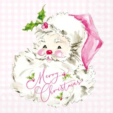 Boston International - Pink Santa Cocktail Napkins - C048400