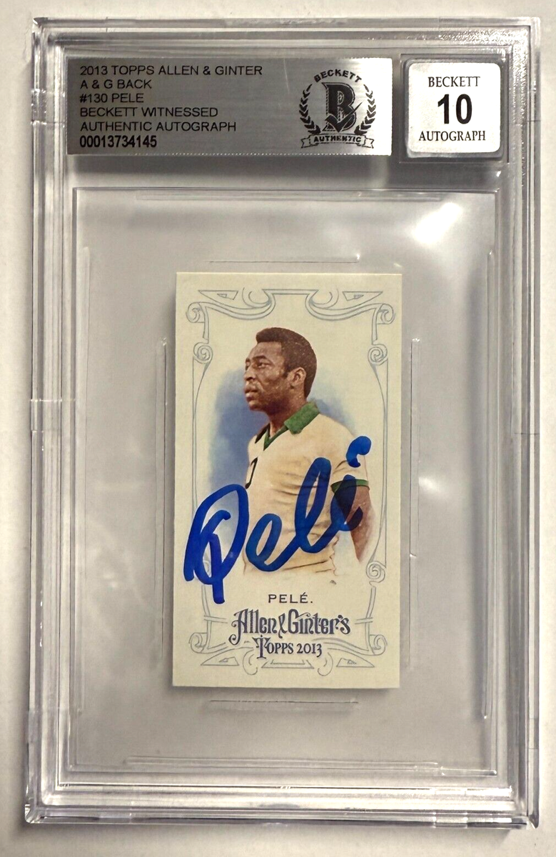 2013 Topps Allen & Ginter Pele Signed Card #130 BAS Beckett