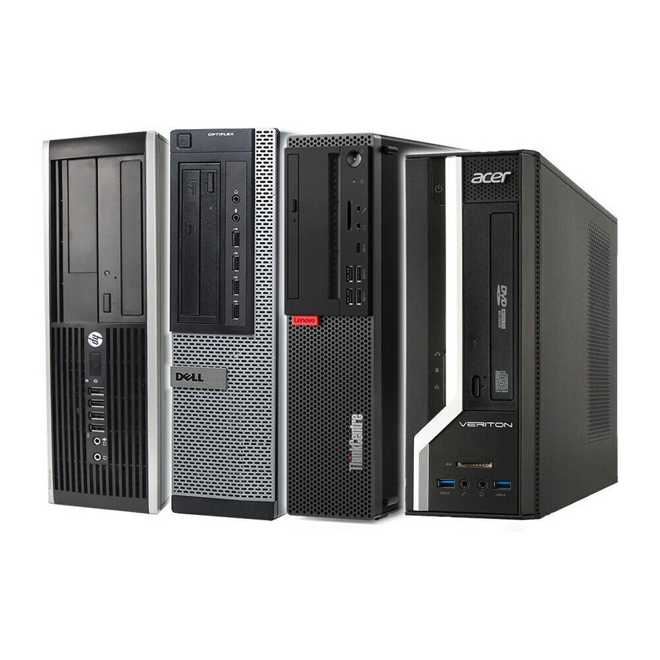 FAST COMPUTER i3 i5 QUAD DESKTOP TOWER PC TFT SET 16GB WINDOWS 11 HDD ...