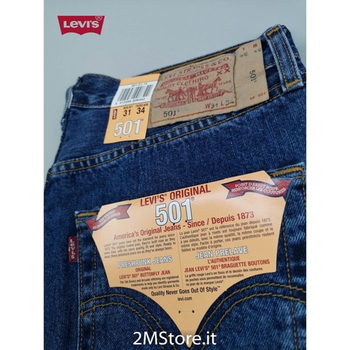 LEVI'S jeans LEVIS 501 Original Fit 501.01.14 blu classic denim Dritto Vintage - Afbeelding 3 van 7