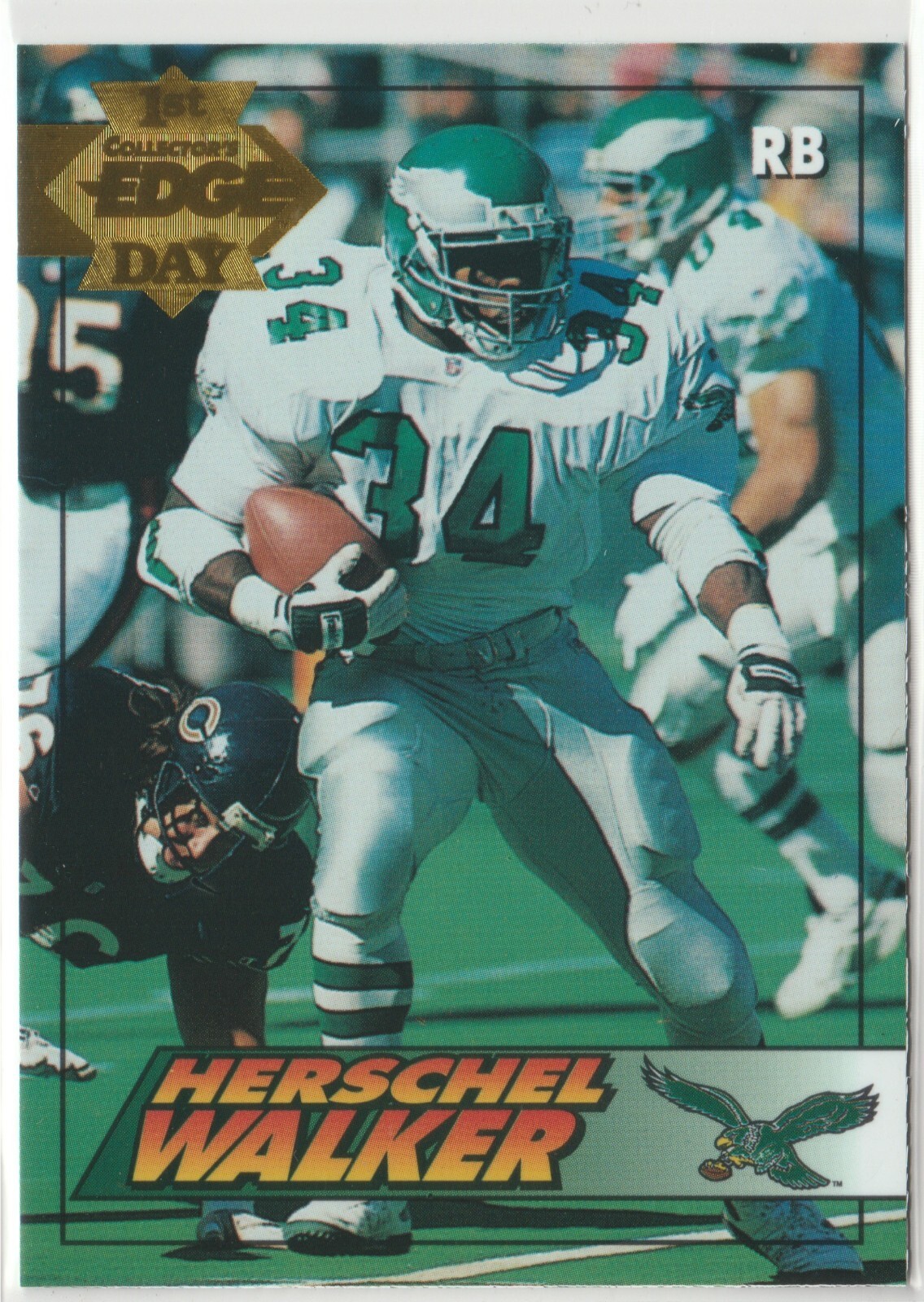 1994 Collector's Edge #152 Herschel Walker 1st Day Gold Eagles SN 012784  