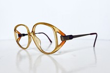 VTG Christian Dior Amber Gold Temple Oversized Glasses Germany 2510 30 53 15 120