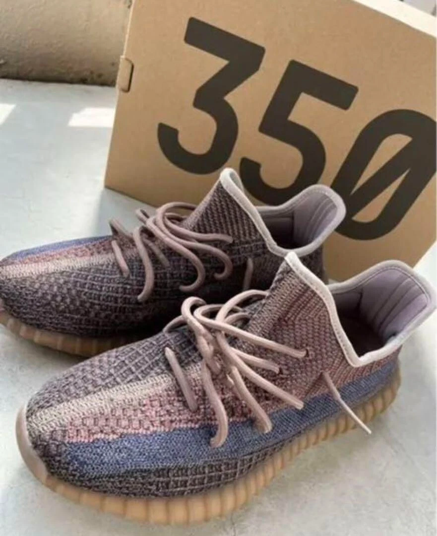 adidas Yeezy Boost 350 V2 Fade Purple Navy Blue Mosaic Shoes Men Sneakers - US 9