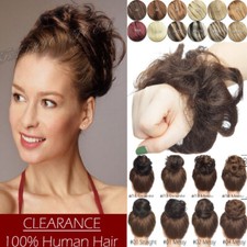 Clip in Real Human Hair Bun Curly Messy Hair Piece Scrunchie Hair Extensions US