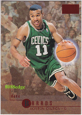 1996-97 SKYBOX PREMIUM RUBIES: DANA BARROS #6 BOSTON CELTICS/SIXERS ALL-STAR