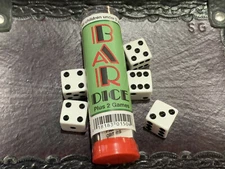 Bar Dice Game - Instructions with 5 Dice Tabletop Gaming D6 RPG Tabletop Games