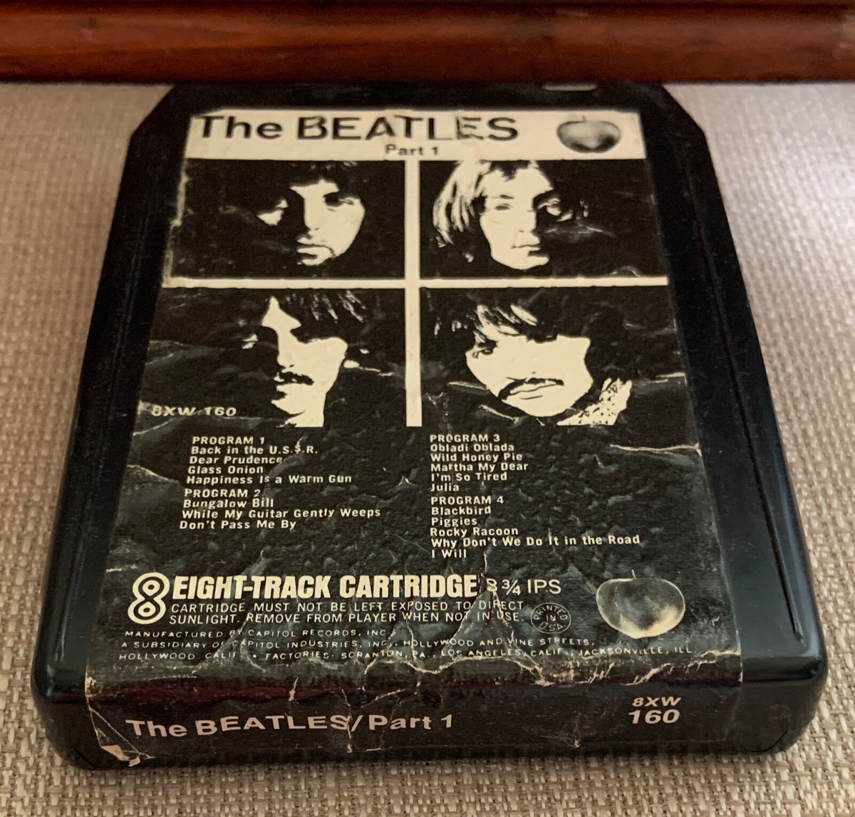 Vintage 1970s THE BEATLES White Album Part 1 8-TRACK TAPE