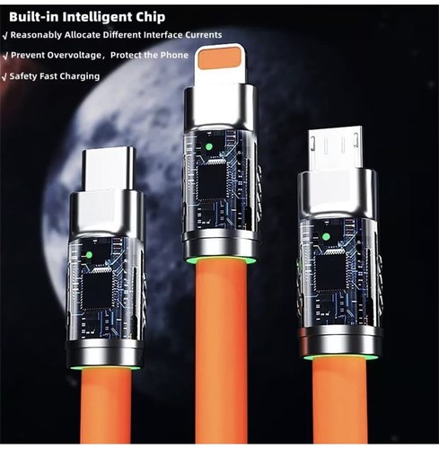3 in 1 Fast Charging Cable Cell Phone Charger Cord For iPhone Type C Micro New - Picture 10 of 10