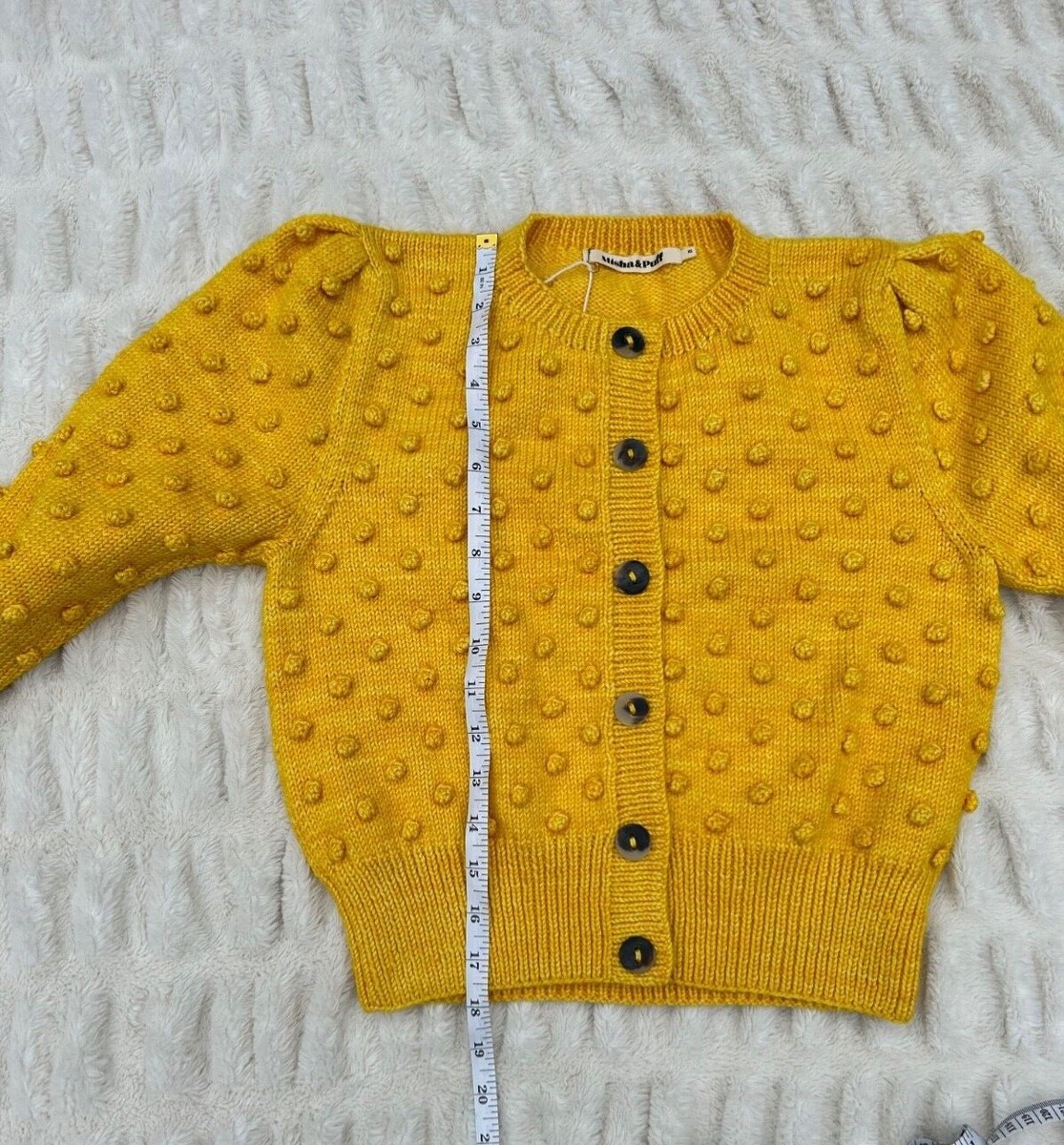 NWT Misha & Puff Popcorn Ellie Cardigan XS Adult in Mango Sold Out