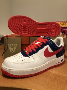 red patent leather air force ones