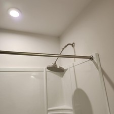 31-75" Nickel Spring Tension Shower Curtain Rod, 1" Heavy Duty Rust Proof