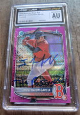 Jhostynxon Garcia Signed 2025 Bowman Baseball Card #BCP43 CGC JSA Red Sox /299