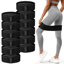 12 Pcs Fabric Resistance Bands for Working Out Booty Workout Stretch Exercise...