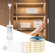 Dimmable LED Cabinet Light Strip Touch Sensor Closet Kitchen Under Cabinet