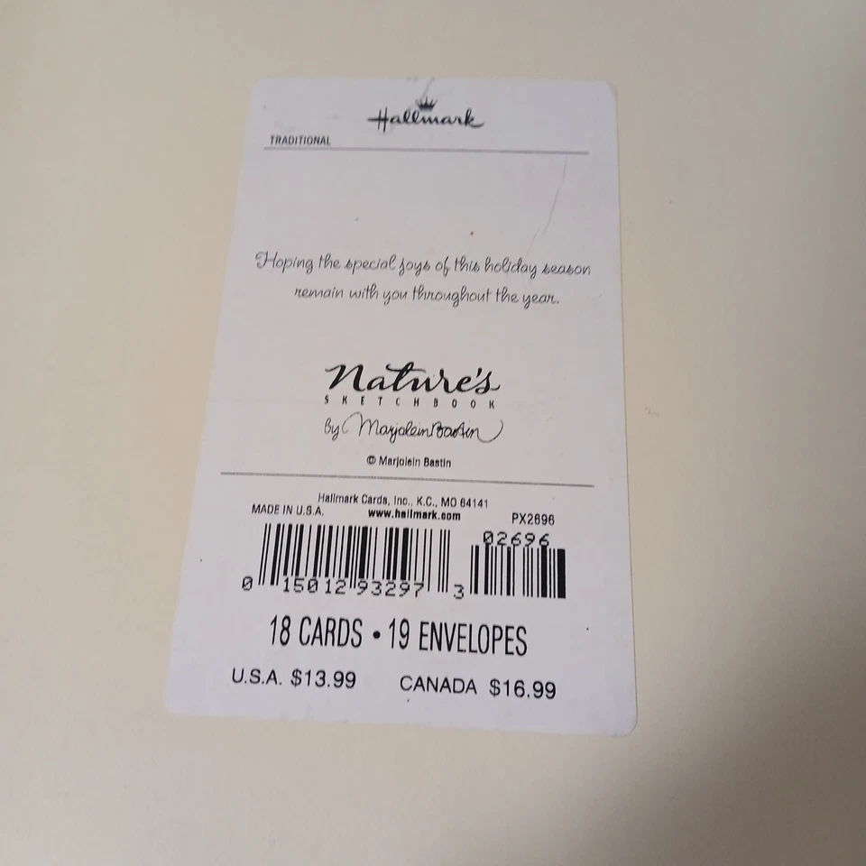 Marjolein Bastin 12 Cartões de Natal Pássaros Natureza Sketchbook Glitter Lindo - Imagem 3 de 4