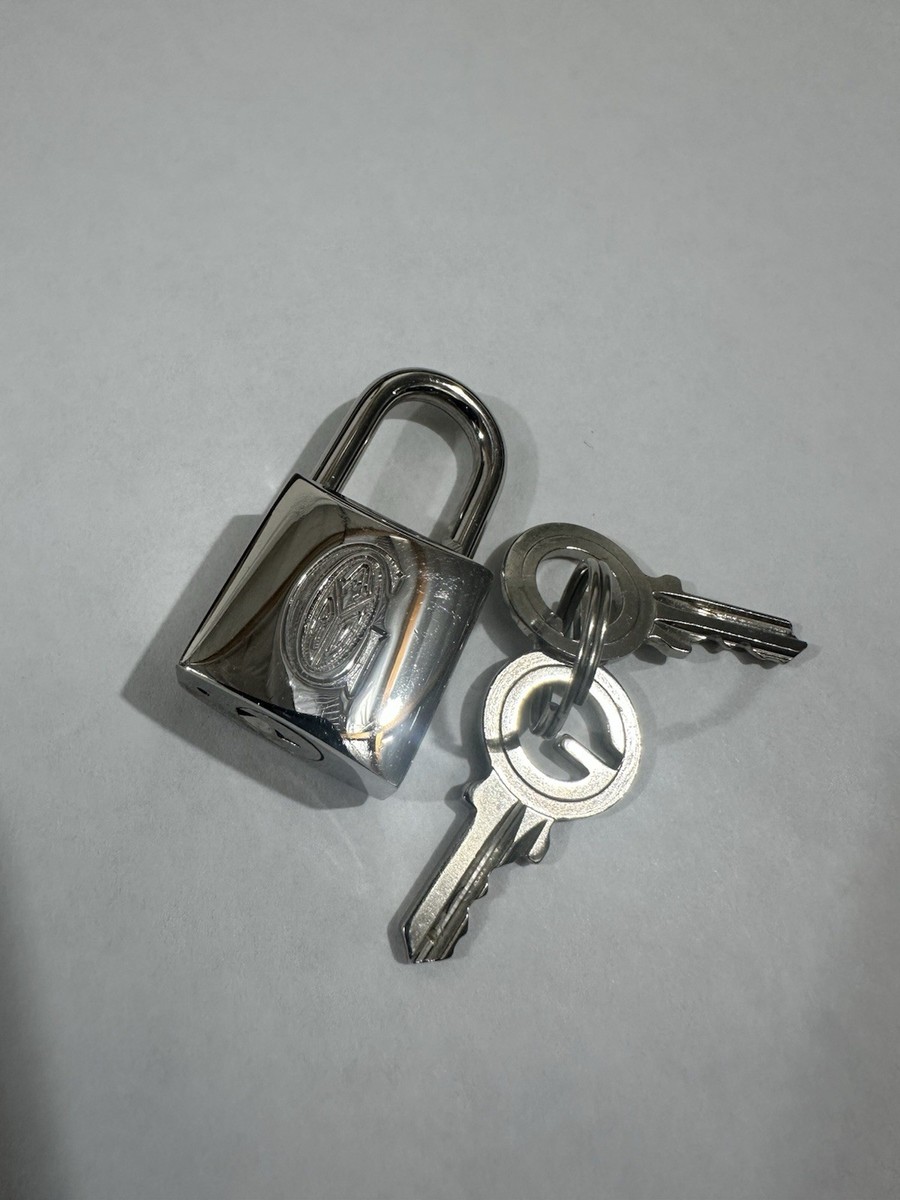 Goyard Silver Luggage Padlock Lock Key Set Duffle Briefcase Purse