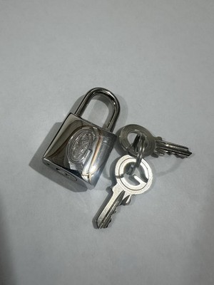 Goyard Silver Luggage Padlock Lock Key Set Duffle Briefcase Purse