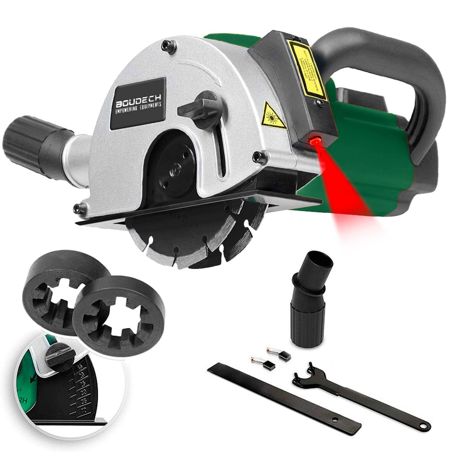 SCANALATORE SCANALATRICE MURO 1700W TRACCE FRESA TRACCIATRICE LASER GUIDA 2 LAME