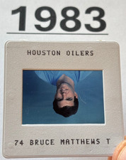 BRUCE MATTHEWS 1983 NFL Transparency TV MEDIA SLIDE HOUSTON OILERS PRE-ROOKIE