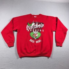 Vintage 1994 Wisconsin Badgers Rose Bowl Sweatshirt Men Large Red Made In USA