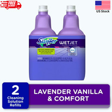 Swiffer WetJet Mop Refill Solution Wood Laminate Tile Lavender 42.2oz 2 Pk