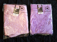 2 Pieces Women's Floral E Underwear Elastic Panties w/ Hidden Pocket Medium