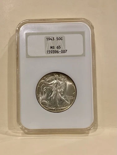 1943 NGC MS 65 Walking Liberty Half Dollar Old Holder
