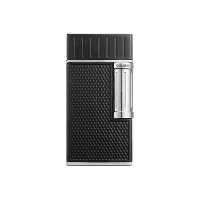 Colibri Julius II Feuerzeug 2er-Softflamme - schwarz / chrome, unbefüllt