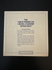 Vintage 1985 The Great American Cross-Country Road Race Commodore 64 MANUAL ONLY