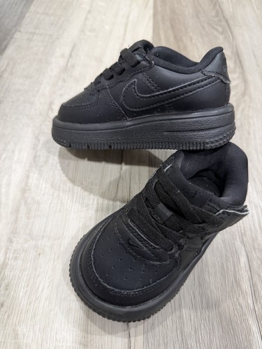 Nike Black Leather Baby & Toddler Sneaker Lace Up Low Top Athletic Shoe - Picture 6 of 6