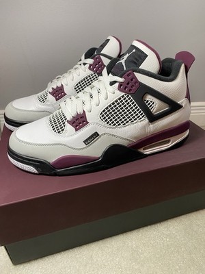 Jordan 4 Retro x Paris Saint-Germain Bordeaux 2020 Size 10 CZ5624-100 Brand New 