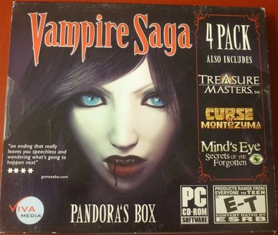 Video Game PC Vampire Saga Pandoras Box 4 pk Treasure Masters Curse of Montezuma