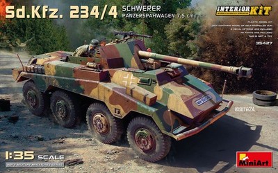 Miniart 35427 - 1:35 Sd.Kfz. 234/4 Schwerer Panzerspahwagen 7,5 cm. Interi