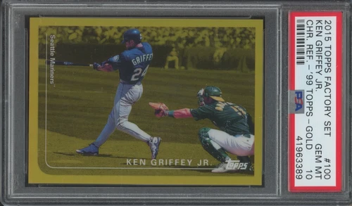 2015 Topps Factory Set Chrome Refractor Gold #100 Ken Griffey Jr Gem Mint PSA 10