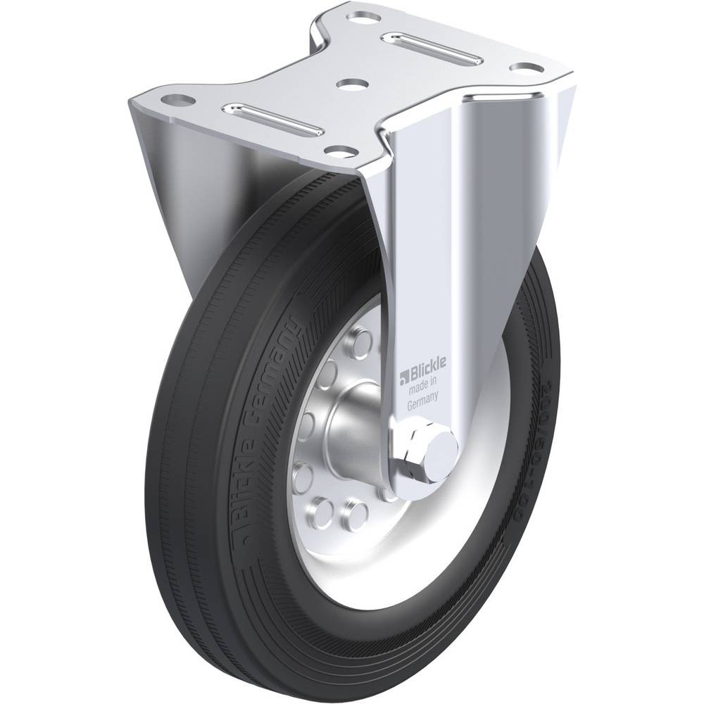 Roulette fixe caoutchouc 200mm Blickle B-VE 200R pour supprimer les bruits de chariot