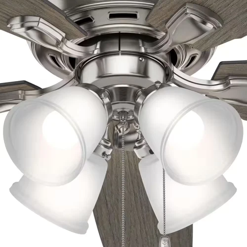 Amberlin 52 In. Indoor Brushed Nickel LED Ceiling Fan with Light Kit - Picture 3 of 12