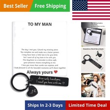 Ouligay Drive Safe Keychain Gifts for Him Boyfriend Birthday Husband Christmas