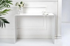 Consolle Scrivania Plexiglass Bianco Tavolino Entrata Postazione Design 70x33x70