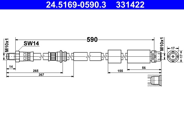 4x ✅Fits ATE 24.5169-0590.3 HAM HOSE. ELAST. 1ER REIHE/F20/F21 LIMOU ⭐UK Seller⭐