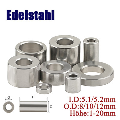 Stainless Steel Unthreaded Round Bushing Sleeve Washers I.D:5.1mm/5.2mm