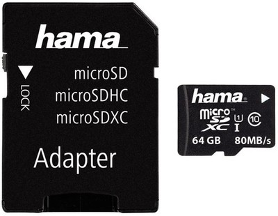 Hama Micro SD / TransFlash microSDXC 64GB Class 10