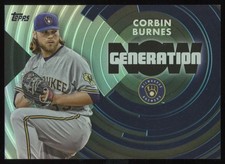 2022 Topps Generation Now Black Corbin Burnes 240/299 Milwaukee Brewers #GN-45