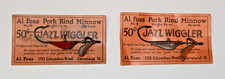 Coppia di Wiggler Jazz Al Foss vintage n. 9 esche su carte originali NOS