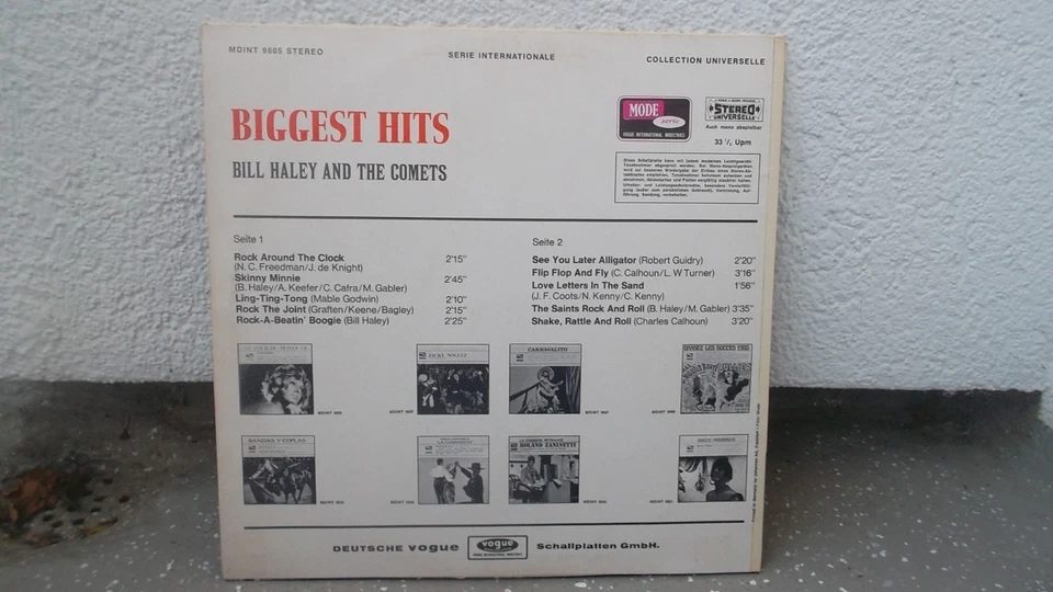 Bill Haley And The Comets-Biggest Hits-Orig. Vogue LP - Bild 3 von 3